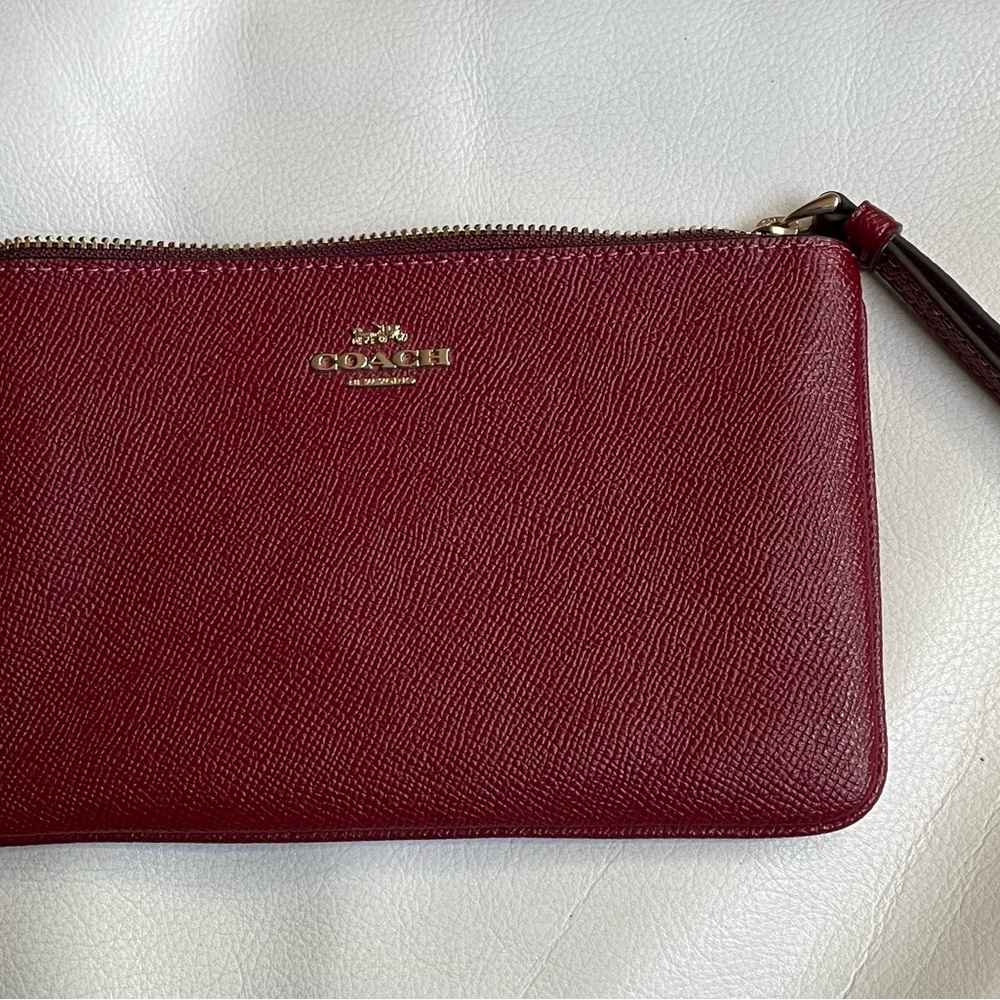 Coach wristlet, deep wine, NWOT